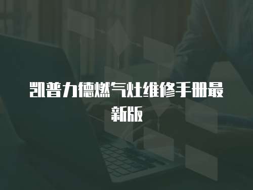 凱普力德燃?xì)庠罹S修手冊(cè)最新版