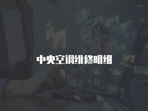 中央空調維修明細