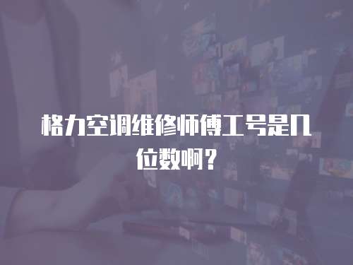 格力空調維修師傅工號是幾位數啊？