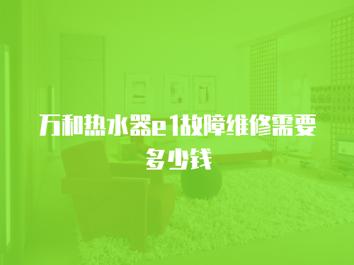 萬和熱水器e1故障維修需要多少錢