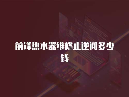 前鋒熱水器維修止逆閥多少錢
