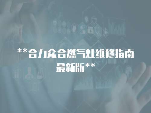  **合力眾合燃?xì)庠罹S修指南最新版**
