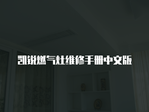 凱銳燃?xì)庠罹S修手冊(cè)中文版