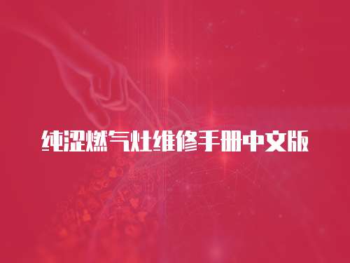 純澀燃?xì)庠罹S修手冊中文版