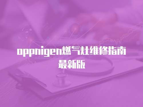 oppnigen燃氣灶維修指南最新版