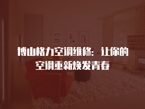 博山格力空調(diào)維修：讓你的空調(diào)重新煥發(fā)青春