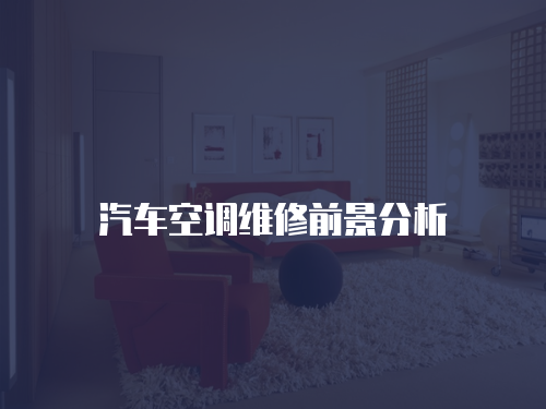 汽車空調維修前景分析