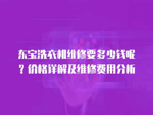 東寶洗衣機維修要多少錢呢？價格詳解及維修費用分析