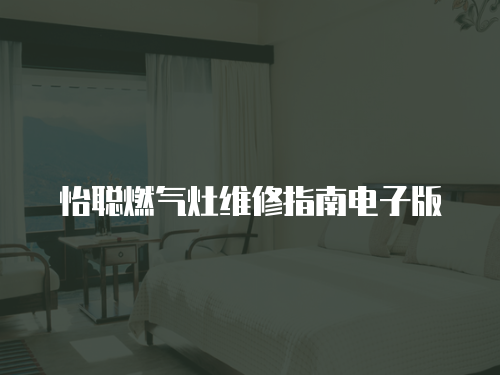 怡聰燃?xì)庠罹S修指南電子版