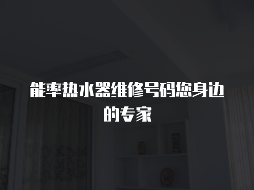 能率熱水器維修號碼您身邊的專家