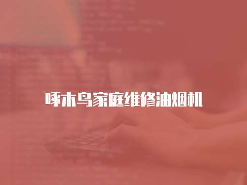 啄木鳥家庭維修油煙機
