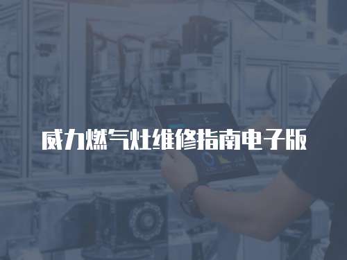 威力燃?xì)庠罹S修指南電子版