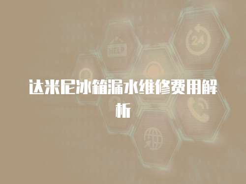達米尼冰箱漏水維修費用解析