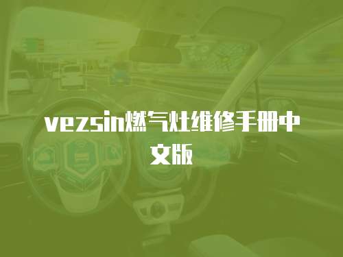 vezsin燃?xì)庠罹S修手冊(cè)中文版