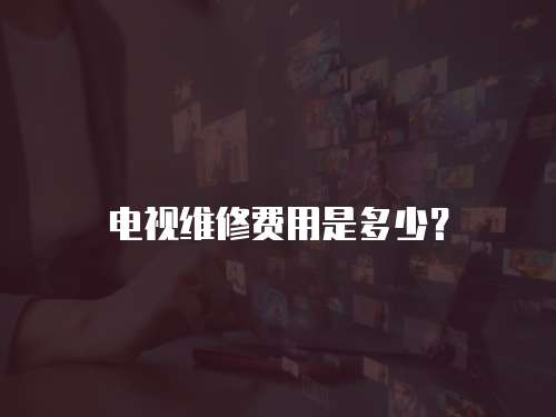 電視維修費用是多少？