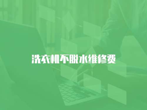 洗衣機不脫水維修費