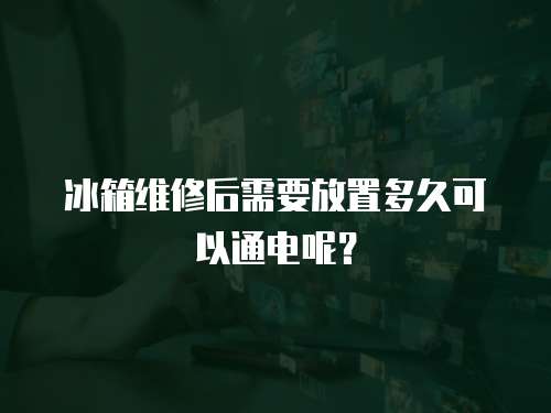 冰箱維修后需要放置多久可以通電呢？