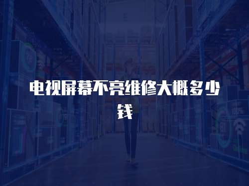電視屏幕不亮維修大概多少錢