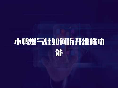 小鴨燃氣灶如何拆開維修功能