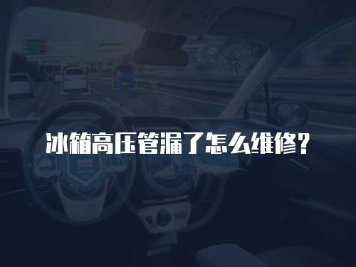 冰箱高壓管漏了怎么維修？
