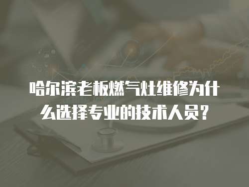 哈爾濱老板燃?xì)庠罹S修為什么選擇專業(yè)的技術(shù)人員？