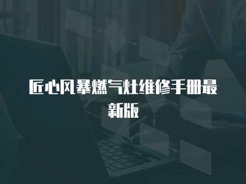 匠心風暴燃氣灶維修手冊最新版