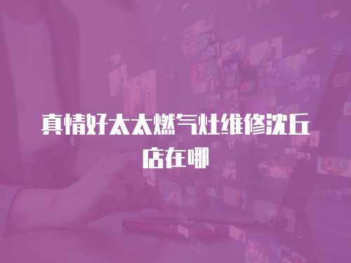 真情好太太燃氣灶維修沈丘店在哪