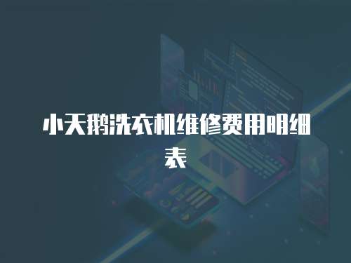 小天鵝洗衣機(jī)維修費(fèi)用明細(xì)表
