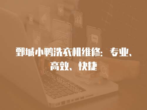 鄄城小鴨洗衣機維修：專業、高效、快捷