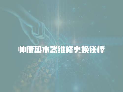 帥康熱水器維修更換鎂棒