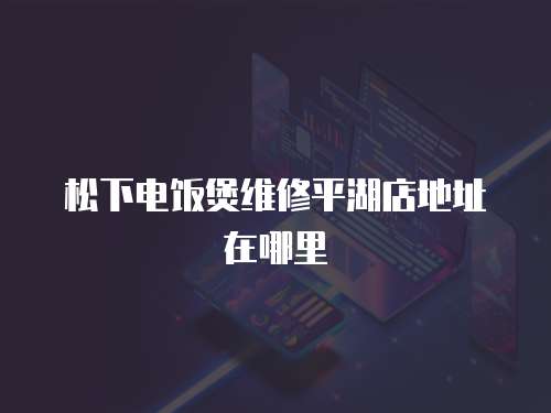 松下電飯煲維修平湖店地址在哪里