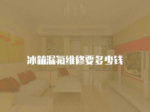 冰箱漏氟維修要多少錢