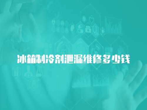 冰箱制冷劑泄漏維修多少錢