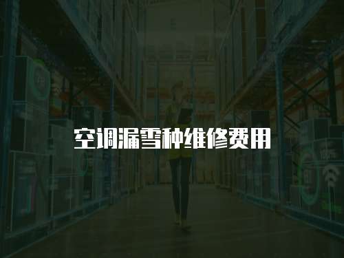 空調漏雪種維修費用