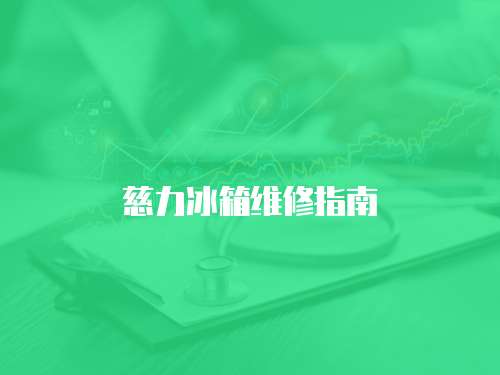 慈力冰箱維修指南
