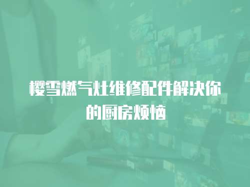 櫻雪燃?xì)庠罹S修配件解決你的廚房煩惱