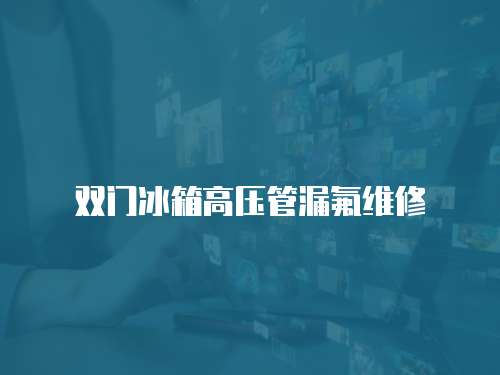 雙門冰箱高壓管漏氟維修