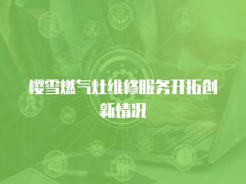 櫻雪燃?xì)庠罹S修服務(wù)開(kāi)拓創(chuàng)新情況