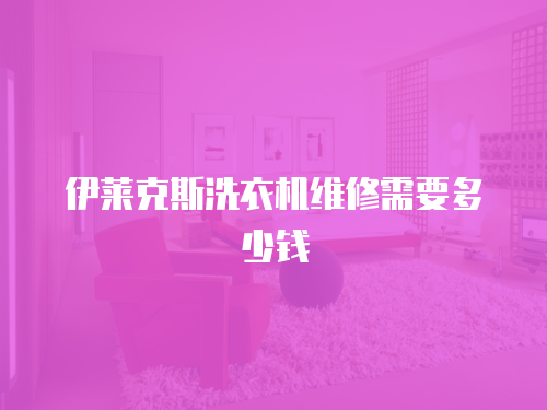 伊萊克斯洗衣機維修需要多少錢
