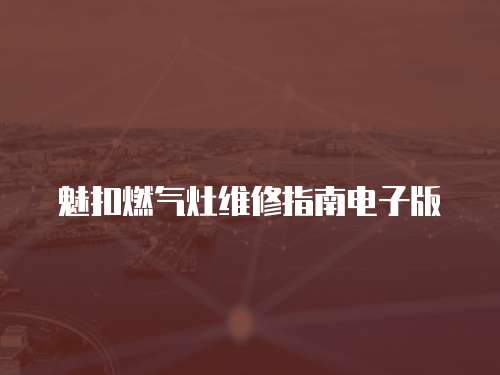 魅扣燃?xì)庠罹S修指南電子版
