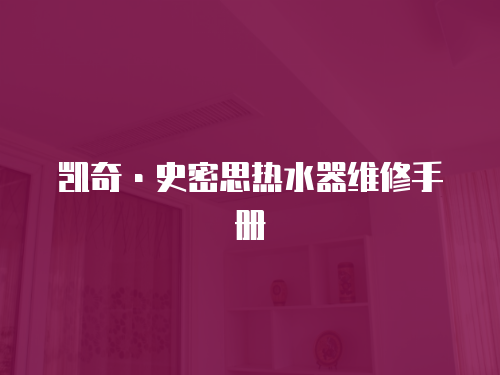 凱奇·史密思熱水器維修手冊