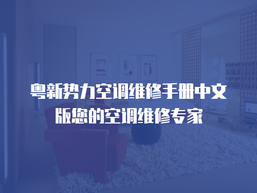 粵新勢力空調維修手冊中文版您的空調維修專家