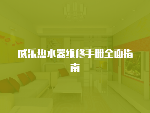 威樂熱水器維修手冊全面指南