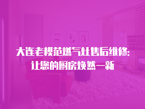 大連老模范燃氣灶售后維修：讓您的廚房煥然一新