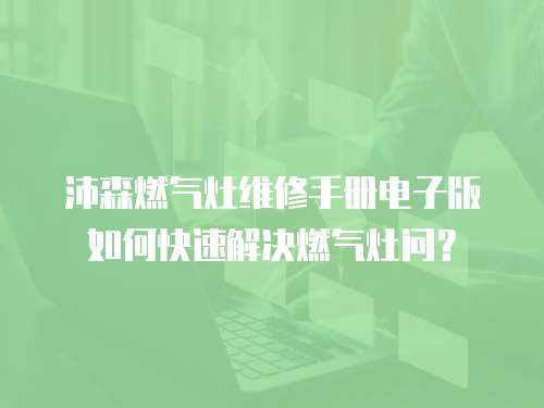 沛森燃氣灶維修手冊電子版如何快速解決燃氣灶問？