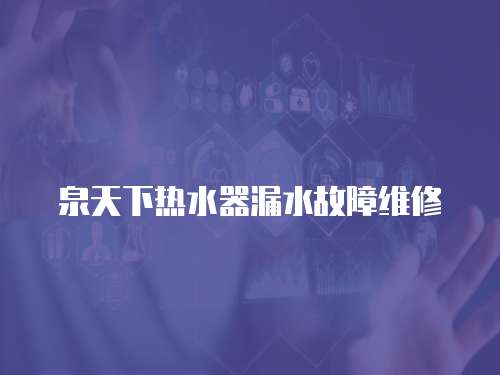 泉天下熱水器漏水故障維修