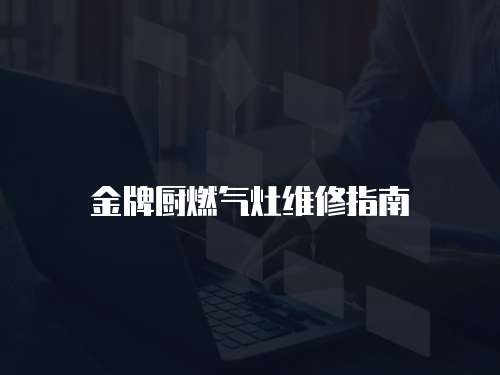 金牌廚燃氣灶維修指南