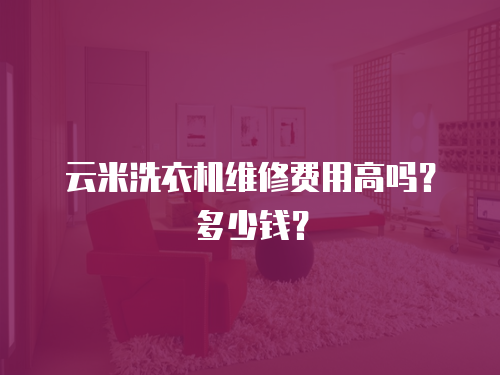 云米洗衣機維修費用高嗎？多少錢？