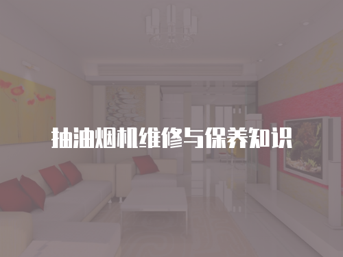 抽油煙機維修與保養(yǎng)知識