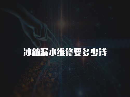 冰箱漏水維修要多少錢